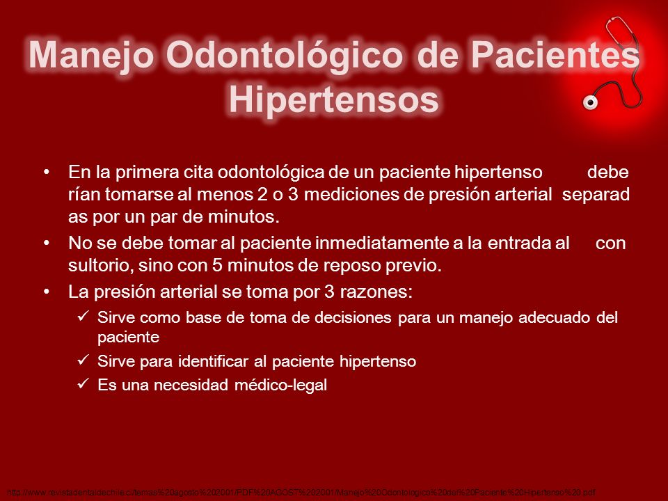 Manejo dental de pacientes hipertensos ppt